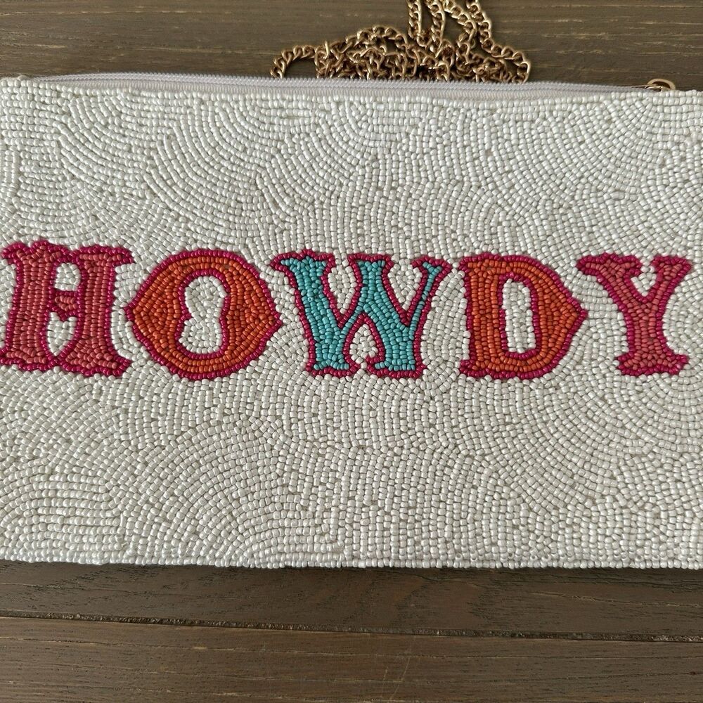Royal Standard beaded Crossbody coin purse “Howdy" design - Picture 3 of 5